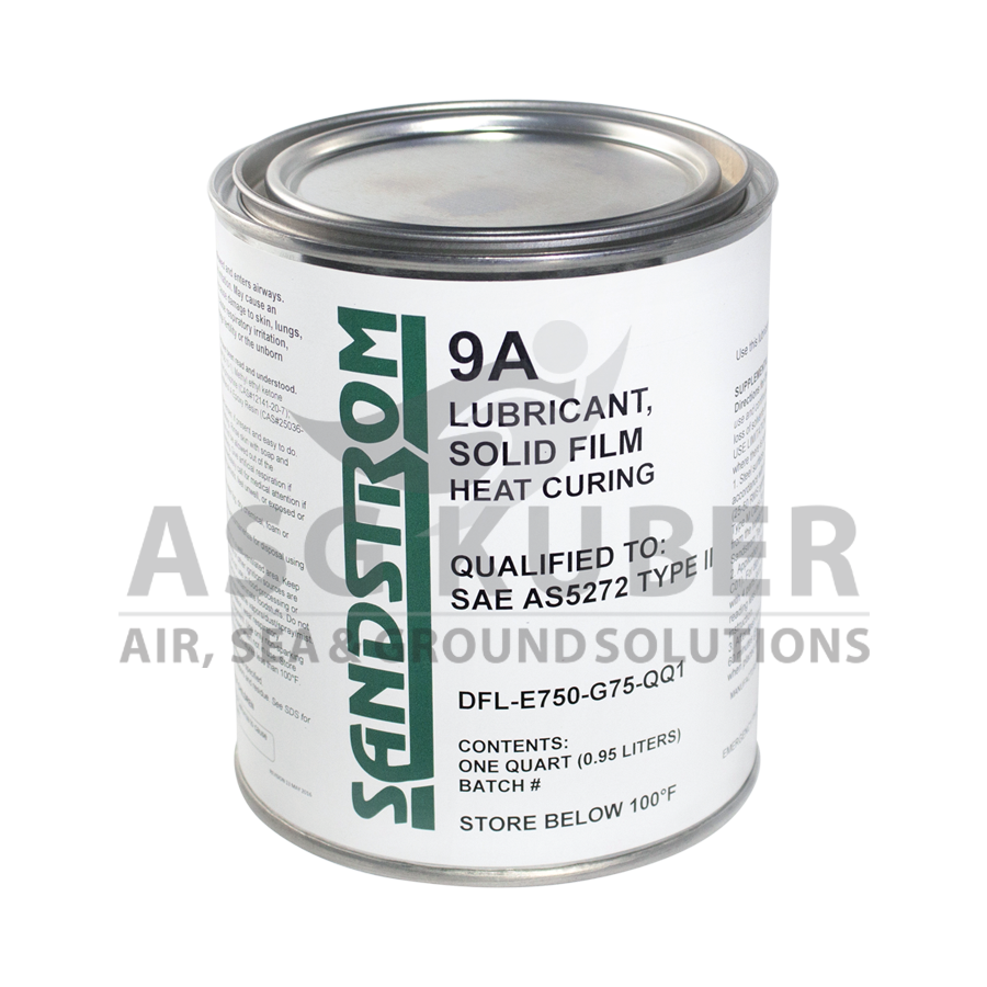 Sandstrom 9A Flat Dark Gray AS5272 Type II Spec Heat Cure Solid Film  Lubricant E750 Molybdenum Gallon MIL-L