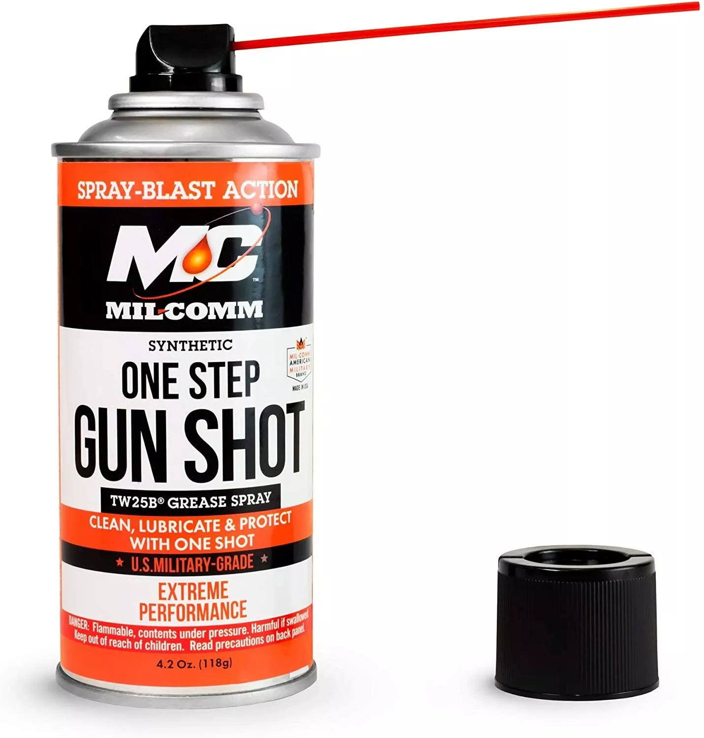 MIL-COMM One Step, Gunshot, Clean, Lubricate and Protect CLP Spray Cle