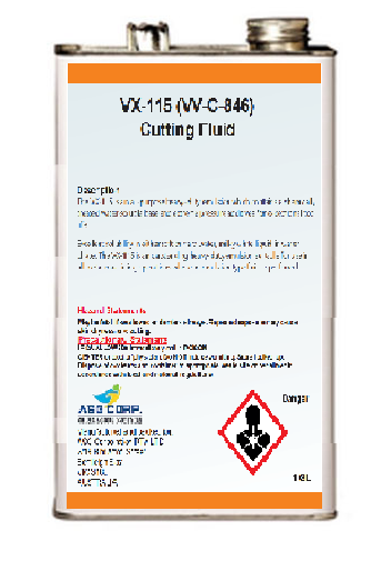 VX-115 (VV-C-846)  Cutting Fluid 1 Gallon