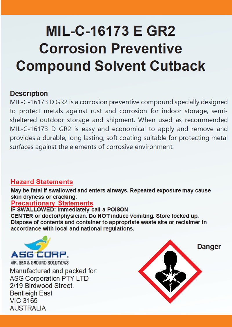 MIL-C-16173 E GR2 Corrosion Preventive Compound Solvent Cutback (1 Gallon)