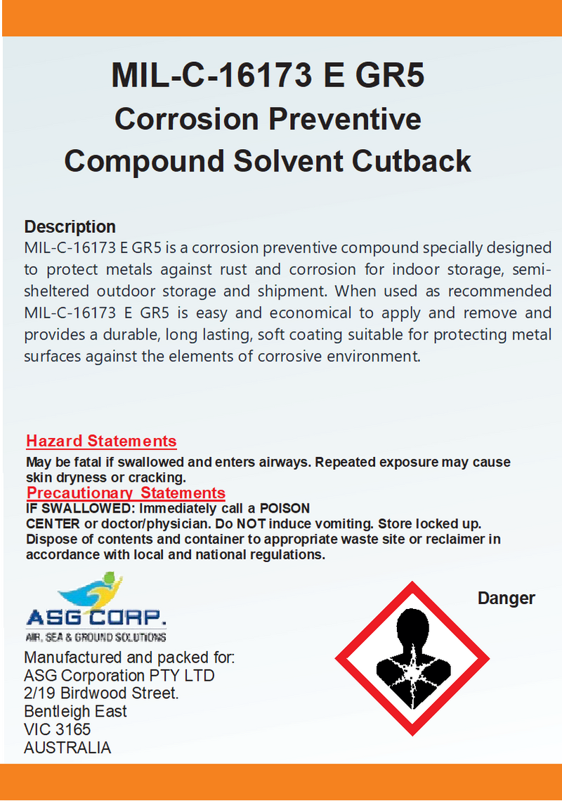 MIL-C-16173 E GR5 Corrosion Preventive Compound Solvent Cutback (1 Gallon)