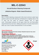 MIL-C-22543 Aircraft Surface Cleaning Compound (Alkaline-Organic- Water base Emulsion) 1 Gallon