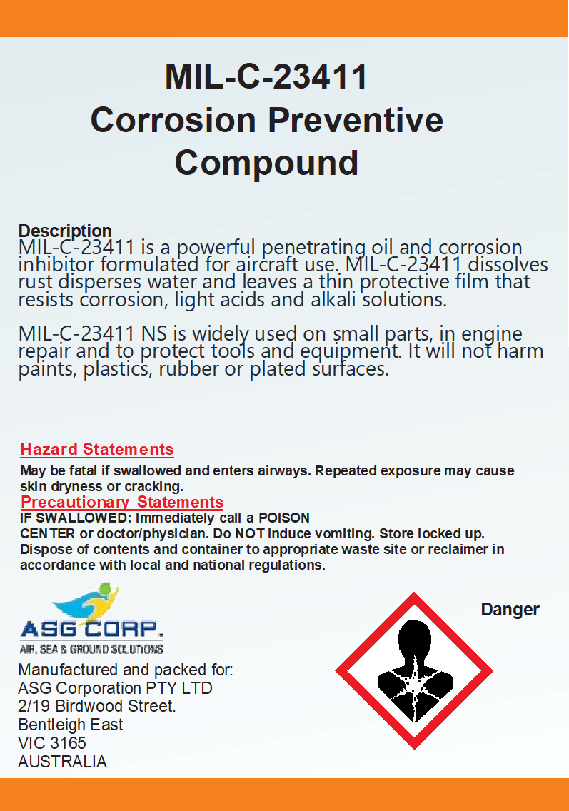 MIL-C-23411 A Corrosion Preventive Compound (1 Gallon)