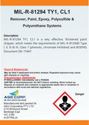 MIL-R-81294D TY1, CL1 Remover, Paint, Epoxy, Polysulfide and Polyurethane Systems; Primer Systems Viscous Paint Stripper 1 Gallon (MOQ 4)
