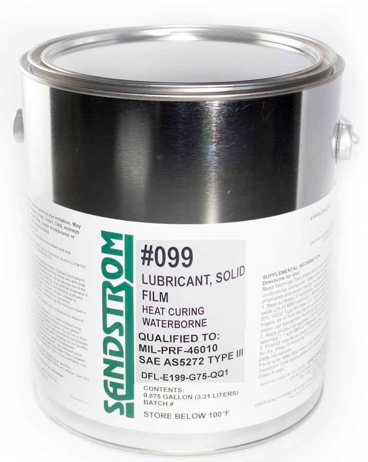 Sandstrom #099 Solid Film Lubricant: Air Dry /Heat Cure 1 Gallon MIL-PRF-46010 and MIL-L-46010 (MOQ 4)