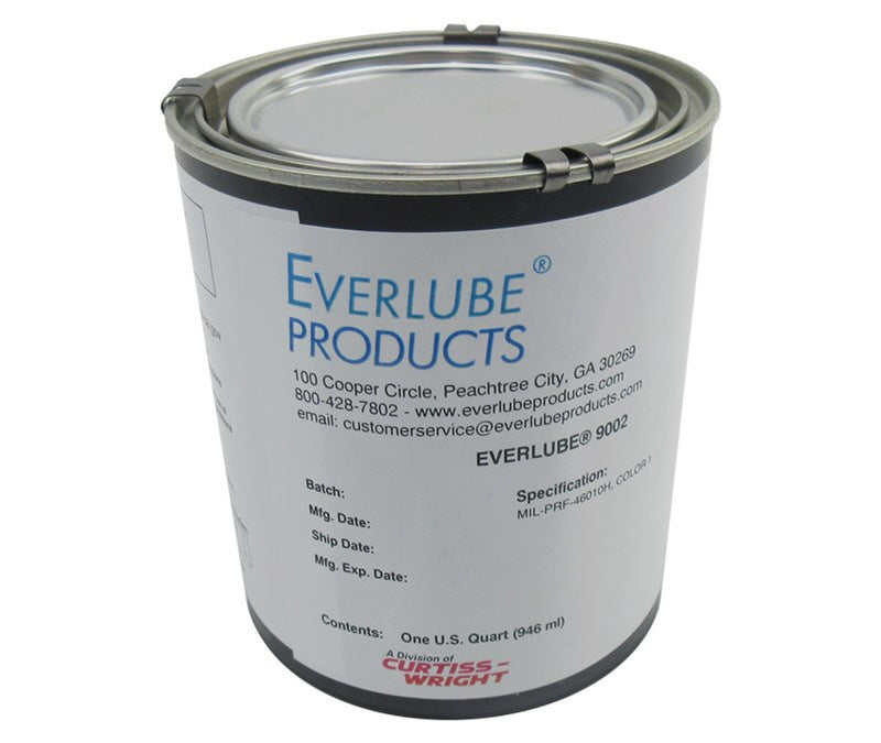 EVERLUBE 9002 MIL-PRF-46010 H Water Based Mos2 Solid Film Lubricant - Quart Can (MOQ 4)