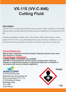 VX-115 (VV-C-846)  Cutting Fluid 1 Gallon